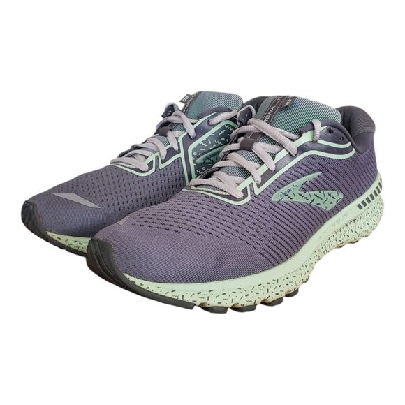 Brooks Shoes Adrenaline 20 GTS XX Women's Size 12 Gray Green Running Low Top - Picture 1 of 11